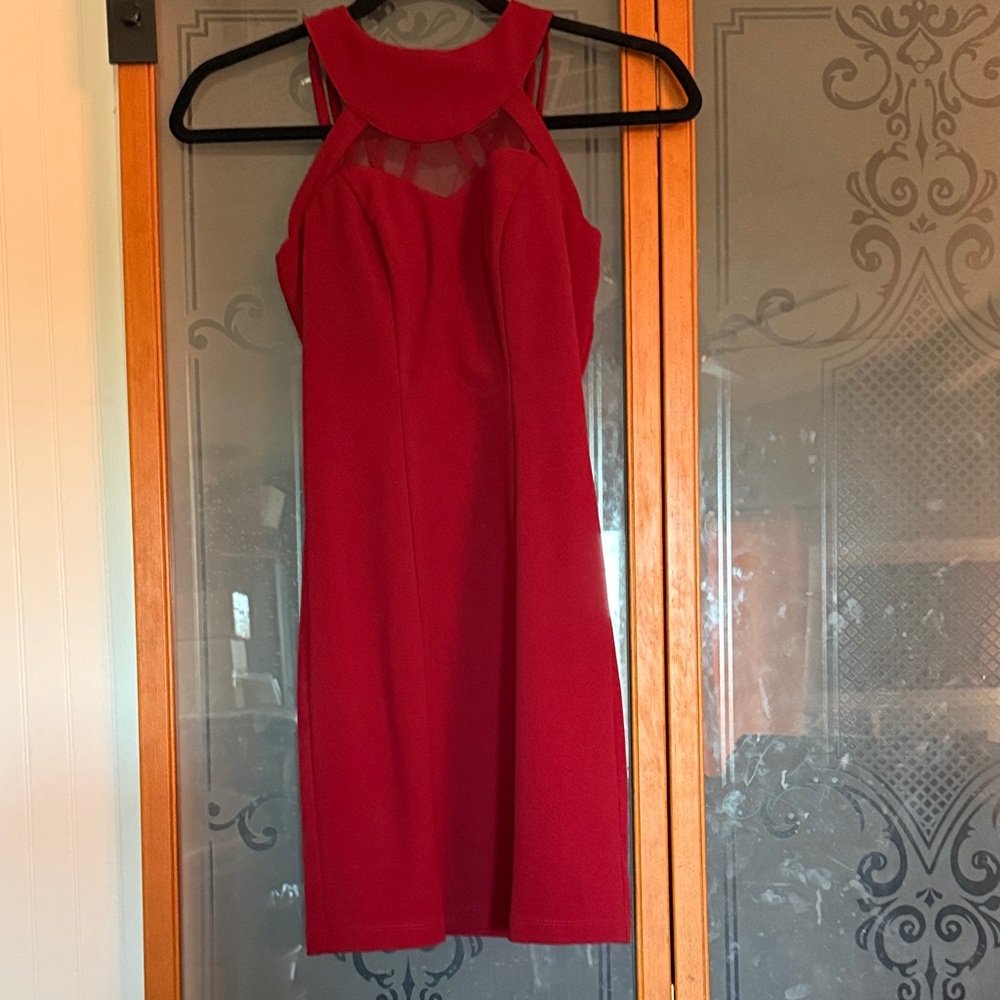 Speechless Red Halter Mini Dress
